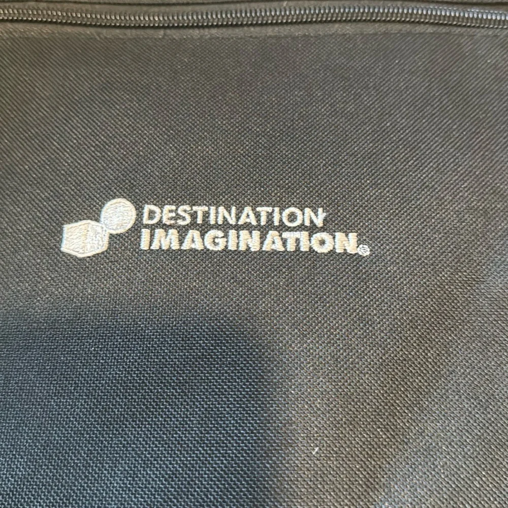 Leeds Black Zippered Messenger Tote Bag - Branded with Destination Imagination